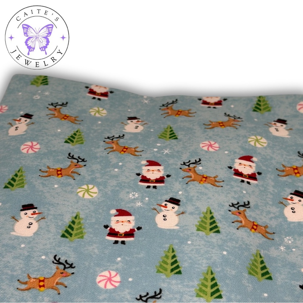 Handmade Small Book/Kindle Sleeve with a Holiday Minis Fabric